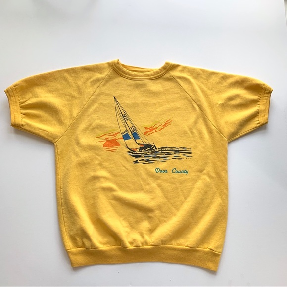 Vintage 7s 80s Graphic Sweatshirt Short 